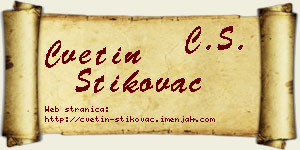 Cvetin Štikovac vizit kartica